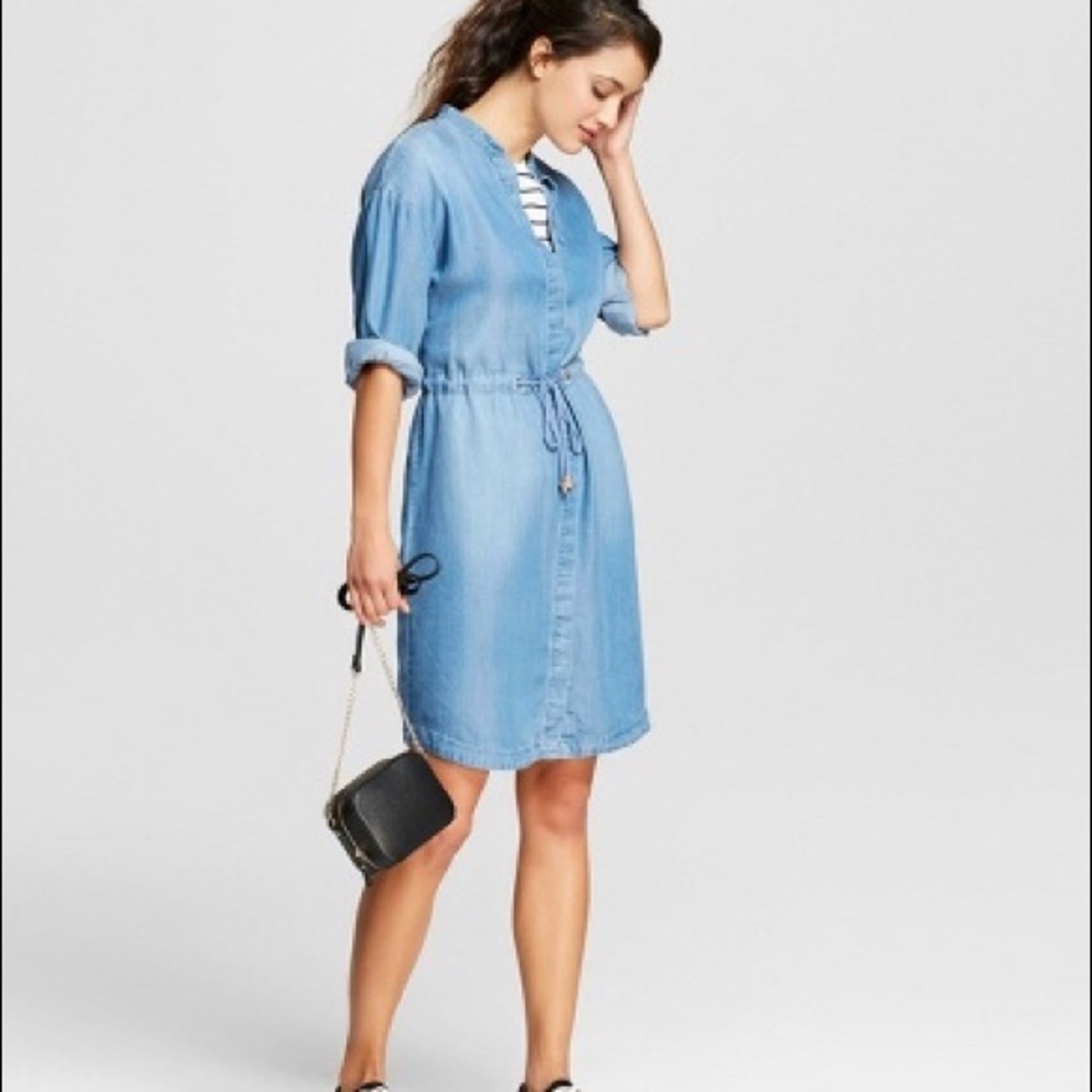 A New Day denim button down dress size x-small
